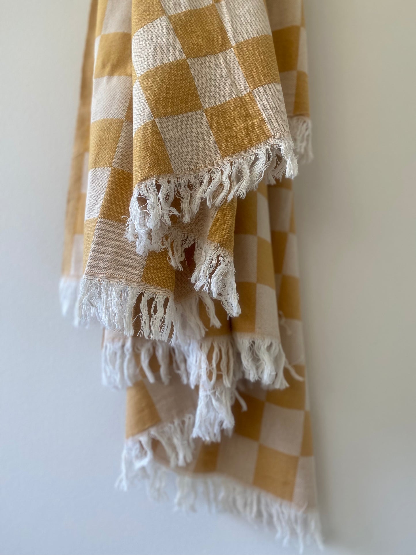 fouta xl • carreaux jaune